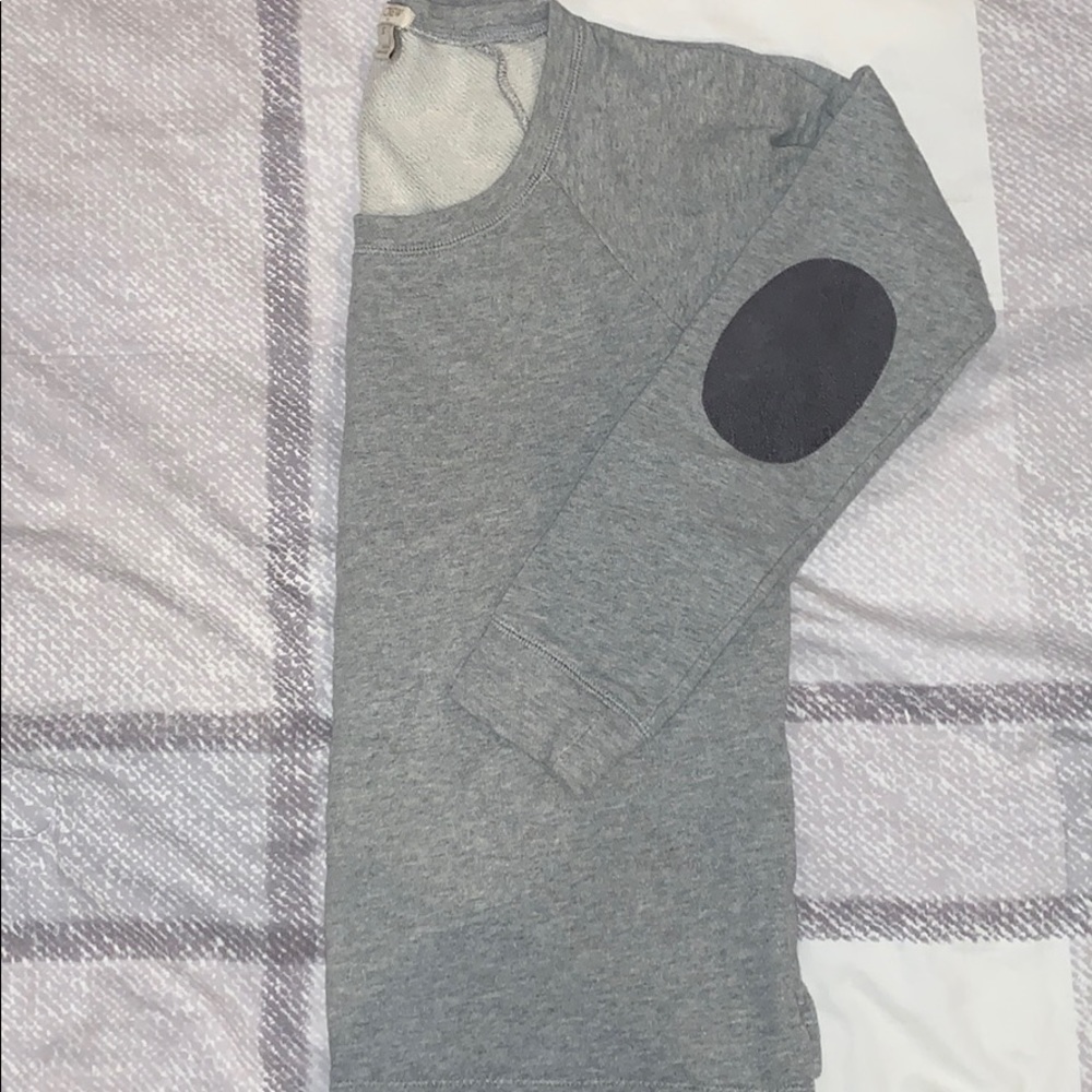 JCREW patched elbow sweatshirt